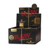RAW Authentic Rolling Papers Classic King Size Slim Black With Tips - (24 Count Display)-Papers and Cones