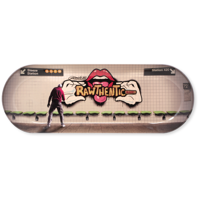 RAW Authentic Skate Deck Tray NY Graffiti Large Rolling Tray - (1 Count)-Rolling Trays and Accessories