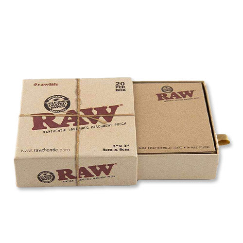 RAW Authentic Unrefined Parchment Paper 3 X 3 (500 Count Box)-Parchment, PTFE & FEP