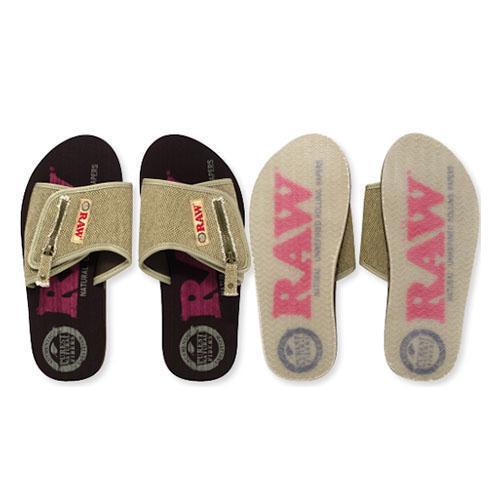 RAW Authentic X Rolling Papers Thong or Pocket Style Sandal (1 Count)-Novelty, Hats & Clothing