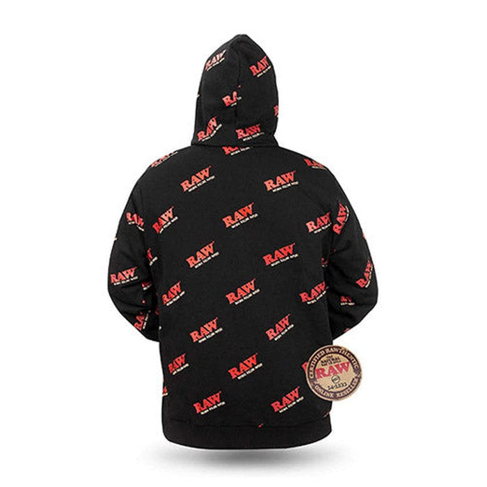 RAW Life Unisex Rolling Papers X Raw Rollers Zip Hoodie Black In V MJ Wholesale