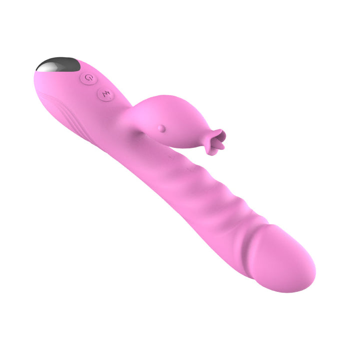 Red Queen Premium Rabbit Vibe - Pink-Multi-Functional, Rabbit