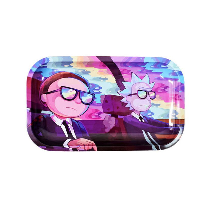Rick Metal Rolling Tray - 10" x 6" - 3 Various Styles - (1 Count)-Rolling Trays and Accessories