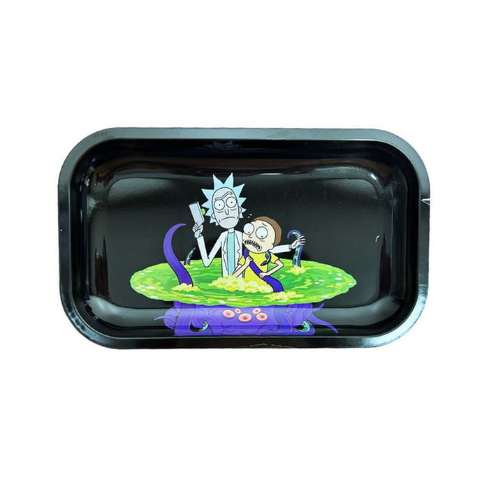 Rick Metal Rolling Tray - 10" x 6" - 3 Various Styles - (1 Count)-Rolling Trays and Accessories