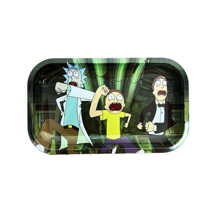 Rick Metal Rolling Tray - 10" x 6" - 3 Various Styles - (1 Count)-Rolling Trays and Accessories