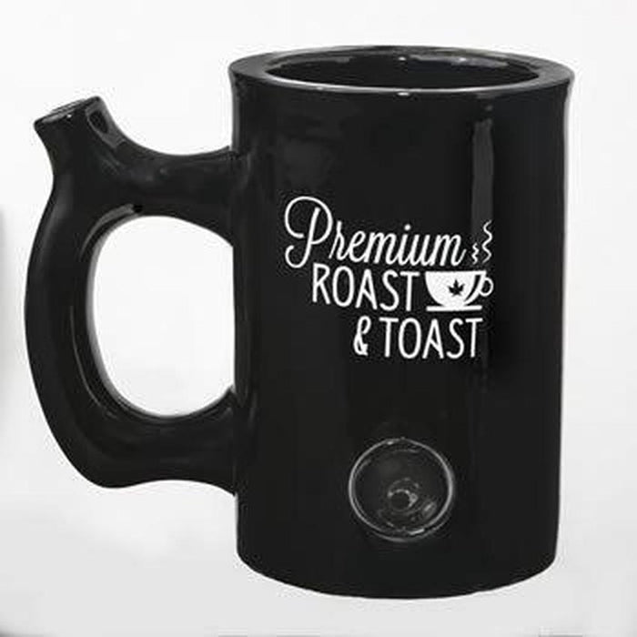 Roast & Toast Ceramic Coffee Mug Pipe - Various Colors - (1 Count)-Hand Pipes, Rigs, & Bubblers