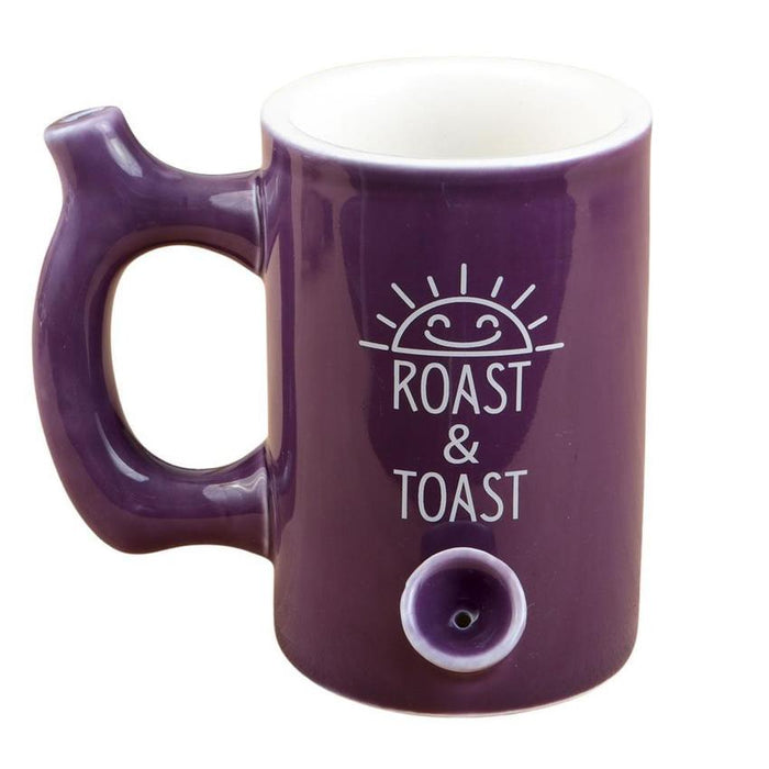 Roast & Toast Ceramic Coffee Mug Pipe - Various Colors - (1 Count)-Hand Pipes, Rigs, & Bubblers