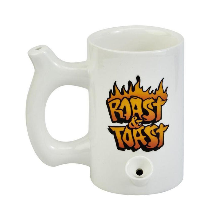 Roast & Toast Ceramic Coffee Mug Pipe - Various Colors - (1 Count)-Hand Pipes, Rigs, & Bubblers