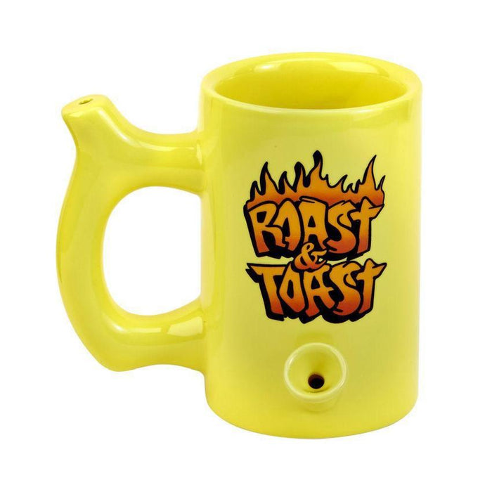 Roast & Toast Ceramic Coffee Mug Pipe - Various Colors - (1 Count)-Hand Pipes, Rigs, & Bubblers