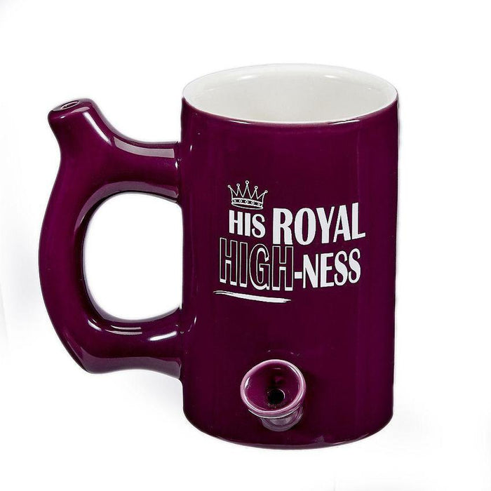 Wake & Bake Ceramic Coffee Mug Pipe - His Royal Highness - (1 Count)-Hand Pipes, Rigs, & Bubblers