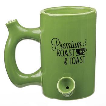 Roast & Toast Ceramic Mug Pipe - Various Styles - (1 Count)-Hand Glass, Rigs, & Bubblers