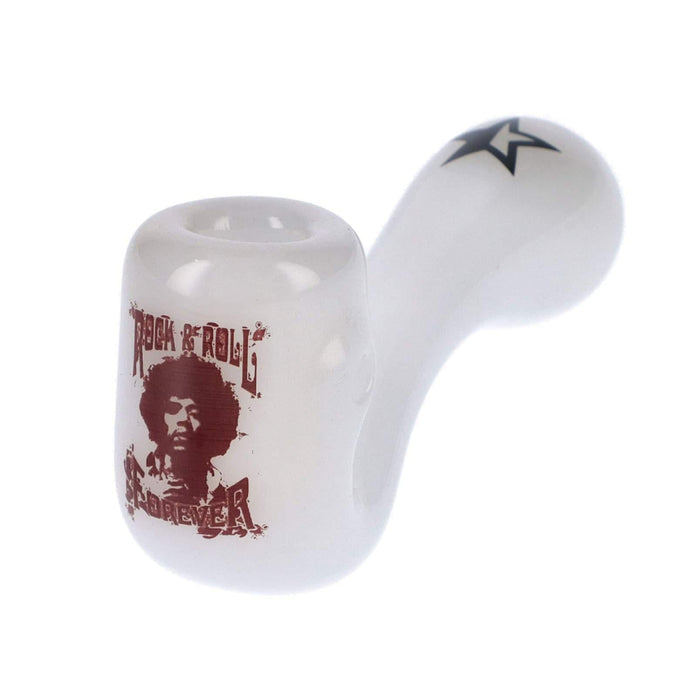 Rock Legends Jimi Hendrix 4" Sherlock Hand Glass - (1 Count)-Hand Pipes, Rigs, & Bubblers