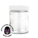 SAMPLE 4oz Glass Jar Screw Top - Clear Jar With White Lid - (1 Count)-