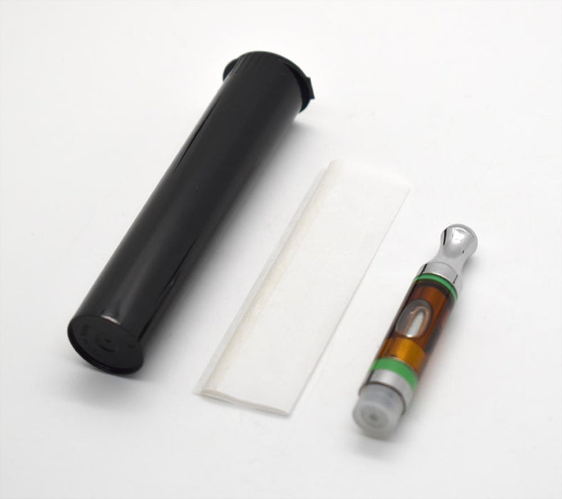 SAMPLE of 90mm Blunt Tube | Cartridge Tube - Made in USA - Opaque Black (1 Count SAMPLE)-Joint Tubes & Blunt Tubes