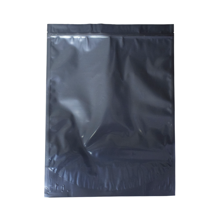 SAMPLE of Mylar Bag Black With Window - 1 Lb Bag - 448 Grams - 14.5" x 19 - (1 Count SAMPLE)-Mylar Smell Proof Bags