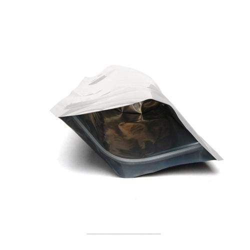 SAMPLE of Mylar Bag Opaque White 1/2 Oz - 14 Grams - (1 Count SAMPLE)-MYLAR SMELL PROOF BAGS