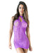 Halter Lacy Dress - Purple