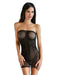 Rhinestone Strapless Dress - Black