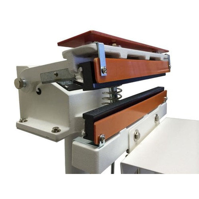 Sealer Sales 8" W-Series Direct Heat Foot Sealer With 15mm Meshed Seal Width - PTFE Coated - (1 Count)-Processing and Handling Supplies