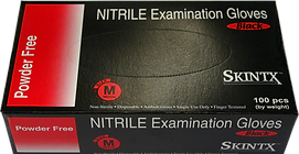 Skintx Powder Free Black Nitrile Gloves - (1, 5, or 10 Boxes)-Processing and Handling Supplies