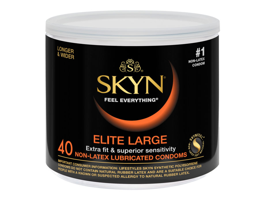 SKYN Condoms Elite Large Display Bowl-40Pack-PERSONAL HEALTH > Condoms