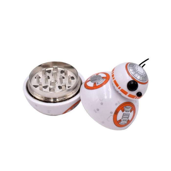 Space Wars 2 Piece Grinder - Orange Droid Design - (1 Count)-Grinders