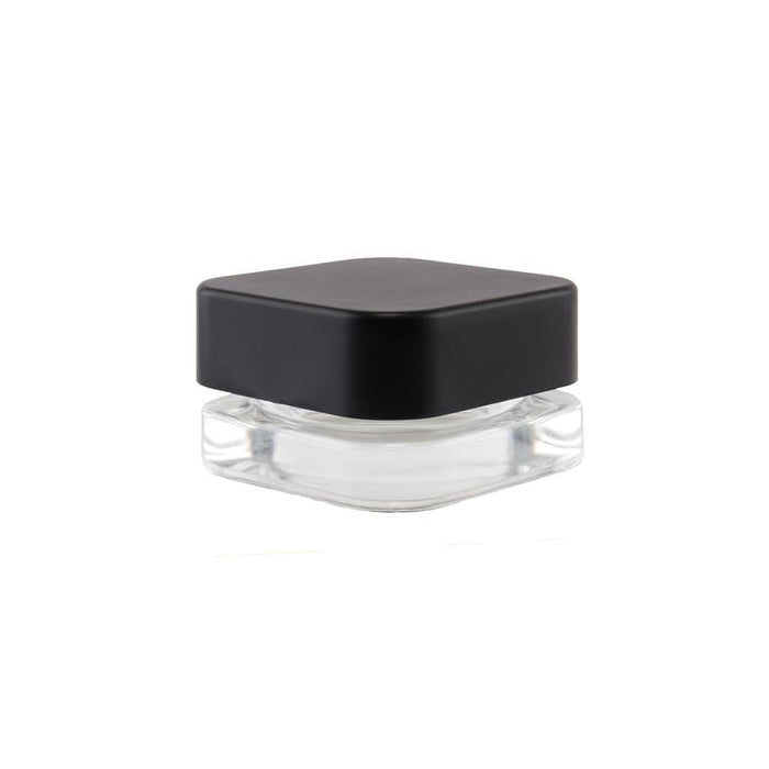 Square Concentrate Glass Jar w/ Cap - 9ml - 250pc - Child Resistant - Multiple Varaints-Concentrate Jars