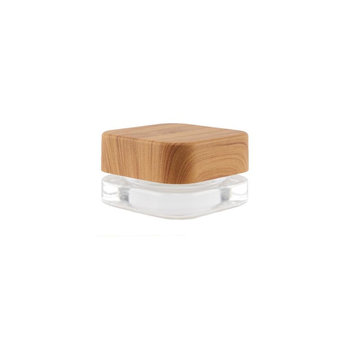 Square Concentrate Glass Jar w/ Cap - 9ml - 250pc - Child Resistant - Multiple Varaints-Concentrate Jars