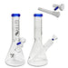 STR8 10" Water Bubbler Beaker W/ Ice Catcher - Various Colors - (1 Count)-Hand Pipes, Rigs, & Bubblers
