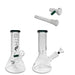 STR8 8" Water Bubbler Beaker W/ Ice Catcher - Various Colors - (1 Count)-Hand Pipes, Rigs, & Bubblers