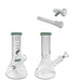 STR8 8" Water Bubbler Beaker W/ Ice Catcher - Various Colors - (1 Count)-Hand Pipes, Rigs, & Bubblers