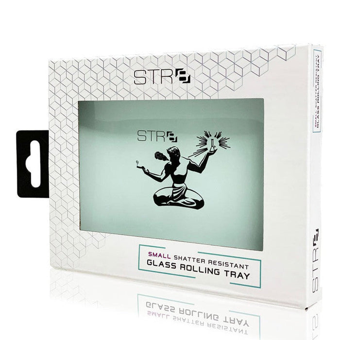 STR8 Detroit Shatter Resistant Glass Rolling Tray - (1 Count)-Rolling Trays and Accessories