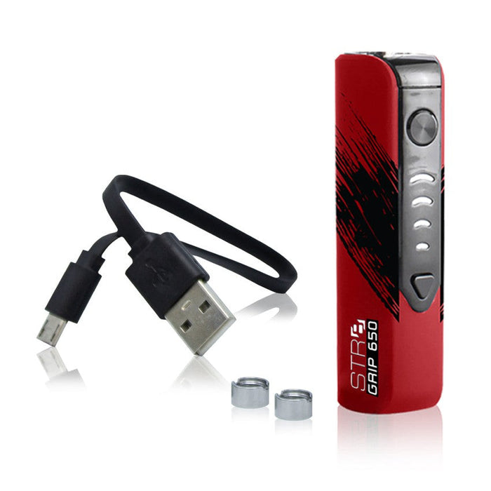 STR8 Grip 650 mAh 510 Thread Vape Battery Kit - Various Colors - (1 Co MJ Wholesale STR8 Grip 650 mAh 510 Thread Vape Battery Kit - Various Colors - (1 Co MJ Wholesale