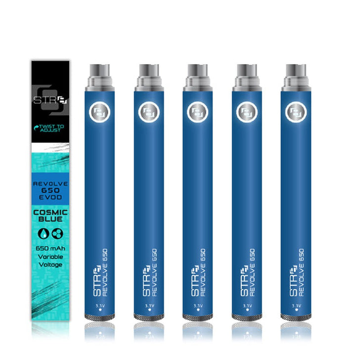 STR8 Revolve 510 Thread 650 mAh Evod Batteries - Various Colors - (1 MJ Wholesale STR8 Revolve 510 Thread 650 mAh Evod Batteries - Various Colors - (1 MJ Wholesale