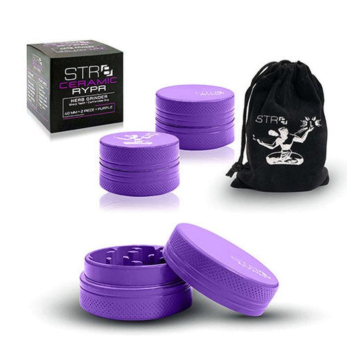 STR8 RYPR Ceramic Grinder - 2 Piece - 40mm - Various Colors - (1 Count)-Grinders