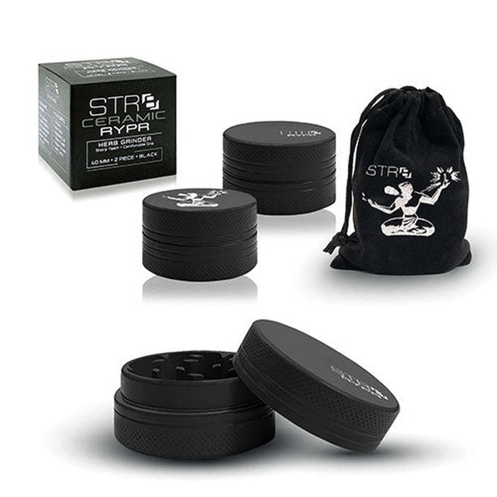 STR8 RYPR Ceramic Grinder - 2 Piece - 40mm - Various Colors - (1 Count)-Grinders