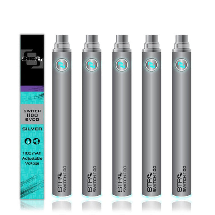 STR8 Switch 510 Thread 1100 Evod Batteries - Various Colors - (1 or 5 MJ Wholesale STR8 Switch 510 Thread 1100 Evod Batteries - Various Colors - (1 or 5 MJ Wholesale