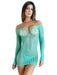 Tease Sleeve Mini Dress - Green-LINGERIE