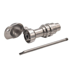 Titanium 16mm Male Nail With Attached Cap And Scraper - (1 Count)-Hand Glass, Rigs, & Bubblers