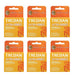 TROJAN Brown Ultra Ribbed 3 Pack Lubricated Condoms (6 Count)-Condom