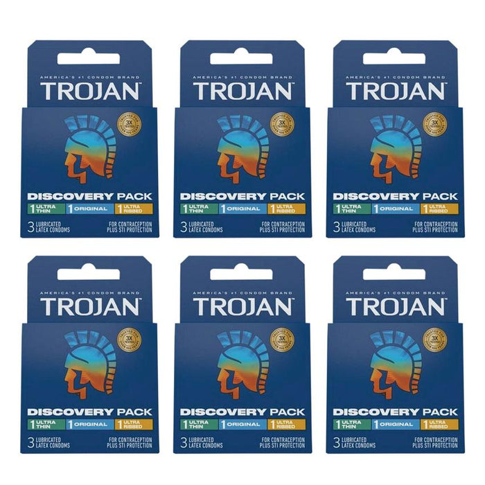 Trojan Discovery Pack 3 Pack (6 Count)-Condom