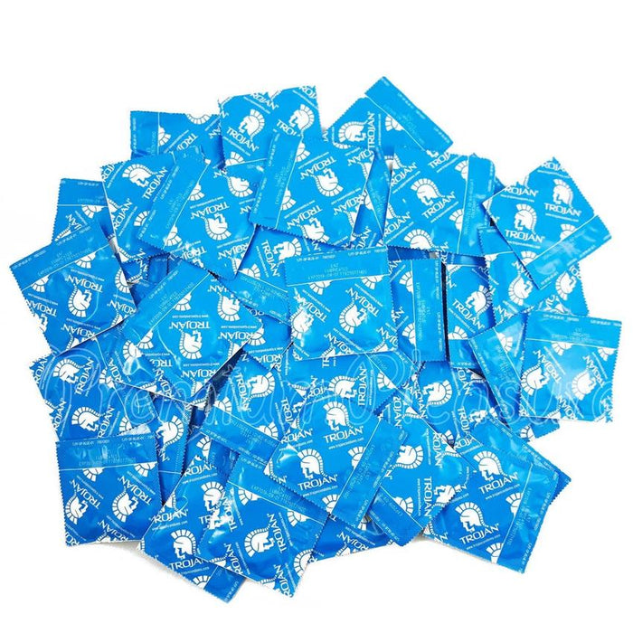 Trojan Light Blue Condoms Single Pack - (50 Count Box) MJ Wholesale Trojan Light Blue Condoms Single Pack - (50 Count Box) MJ Wholesale