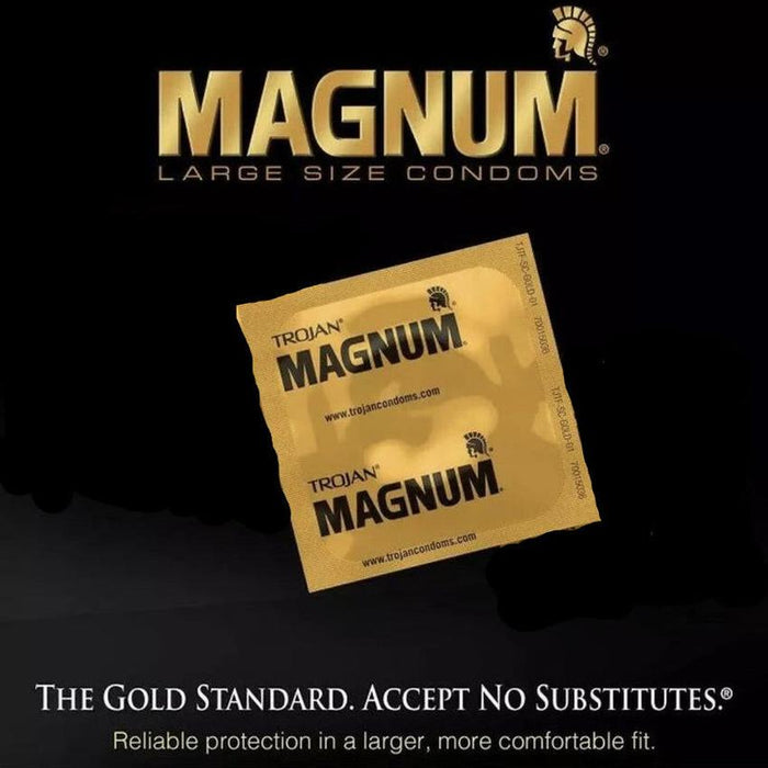 Trojan Magnum Condoms Individual Single Pack - (50 Count Box)-Condom