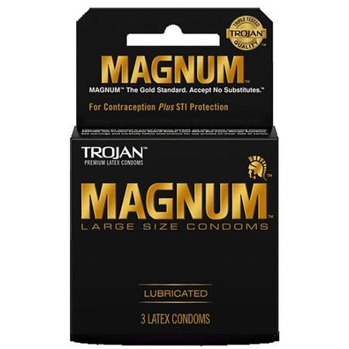 Trojan Magnum Lubricated Condoms 3 Pack - (6 Count)-Condom