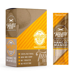 Twisted Hemp Designer Hemp Wraps - Mango - 2 Per Pack-Papers and Cones