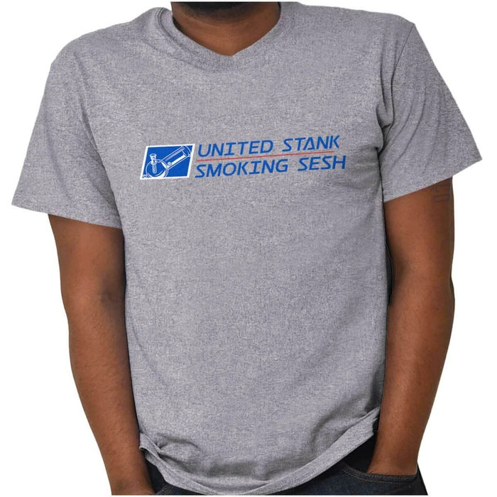United Stank Smoking Sesh - T-Shirt - Various Sizes - (1 Count or 3 Count)-Novelty, Hats & Clothing