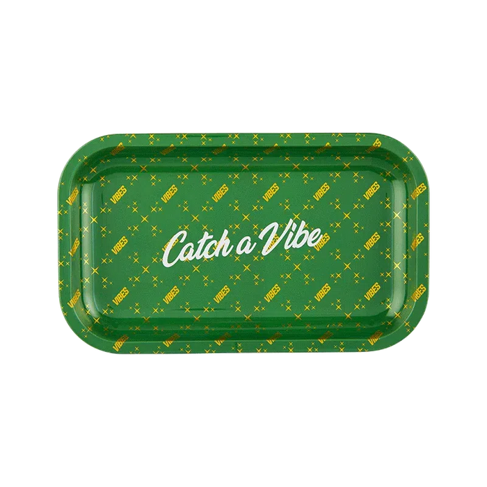 Vibes Medium "Catch A Vibe" Rolling Tray - (Various Colors) - (1 Count)-Papers and Cones