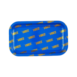 Vibes Medium "Signature" Rolling Tray - Blue - (1 Count)-Papers and Cones