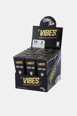 Vibes Ultra Thin Cones King Size - (30 Packs Per Box - 3 Cones Per Pack)-Papers and Cones