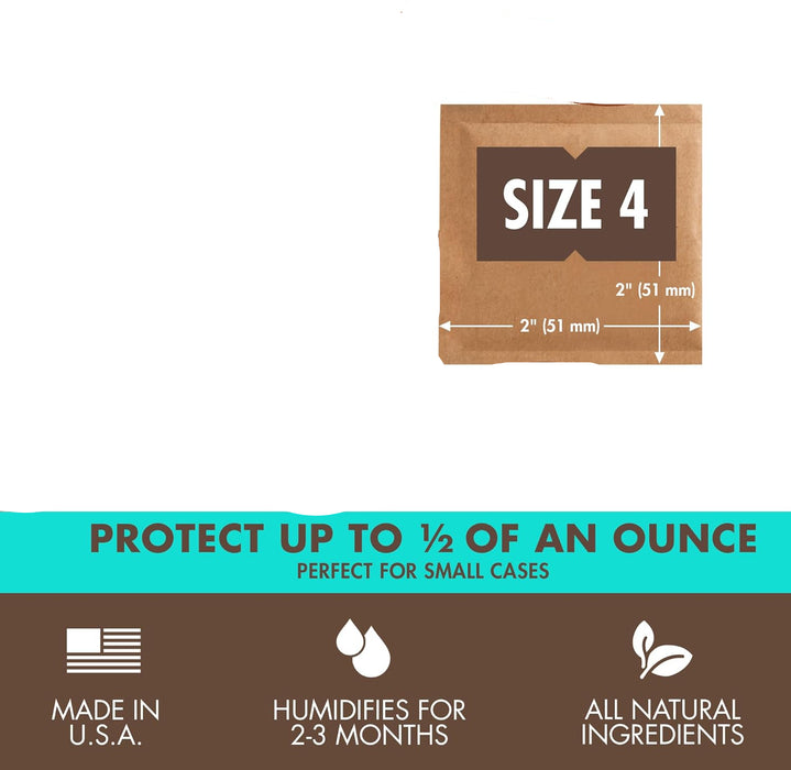 Vivi Fresh Boveda 62% Large Humidity Pack 4 Gram - (125 Count)-Humidity Packs